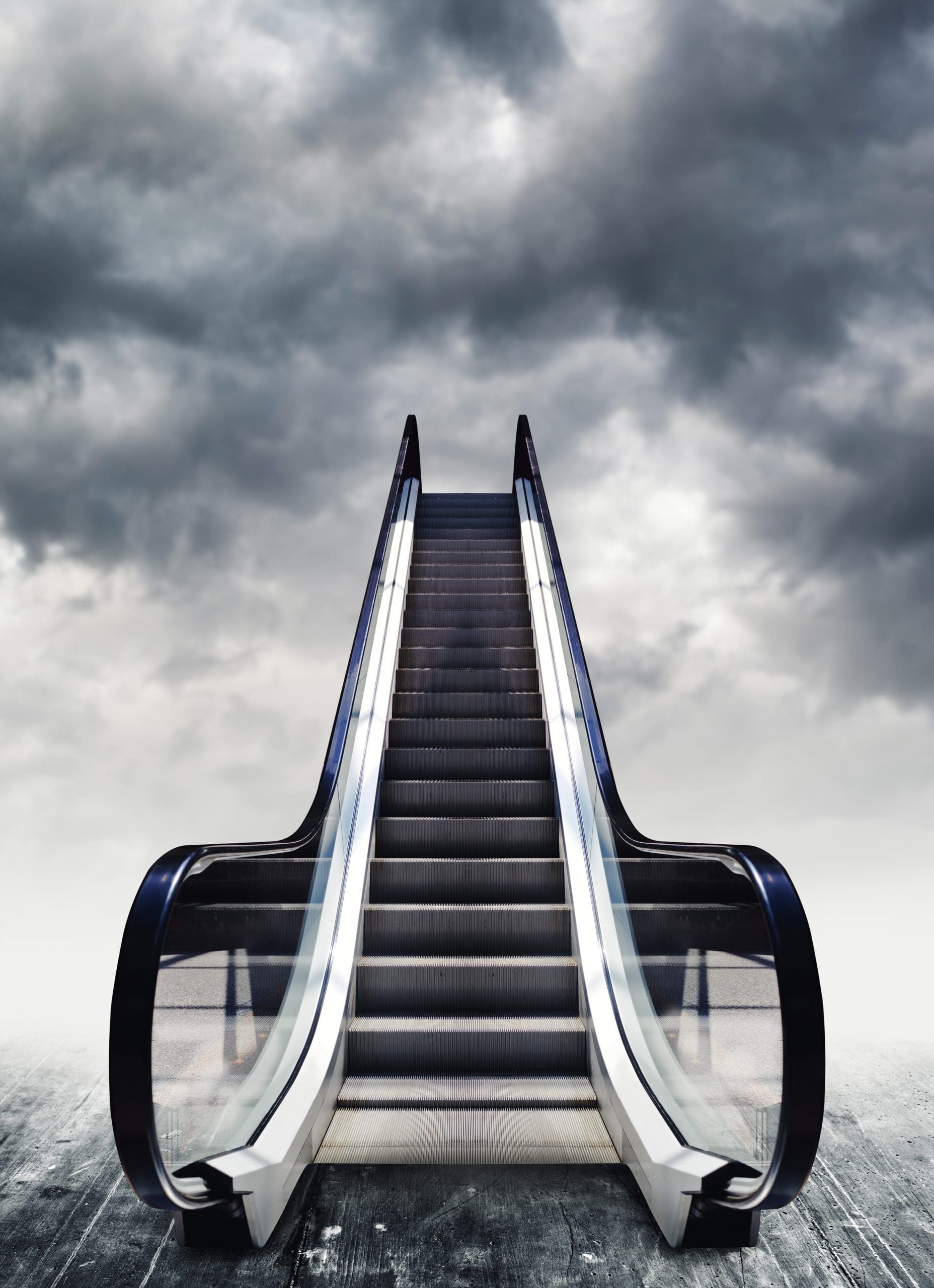 Conceptual image of escalators